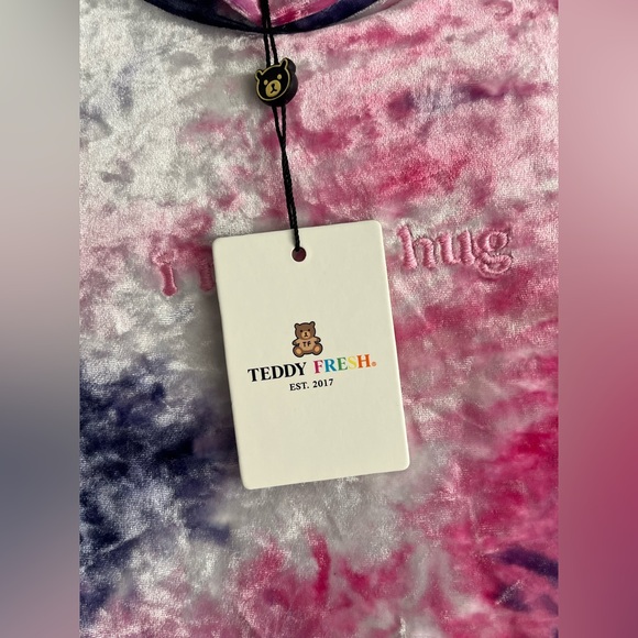 Teddy Fresh Need A Hug Velour High Neck Top NWT - Picture 8 of 10